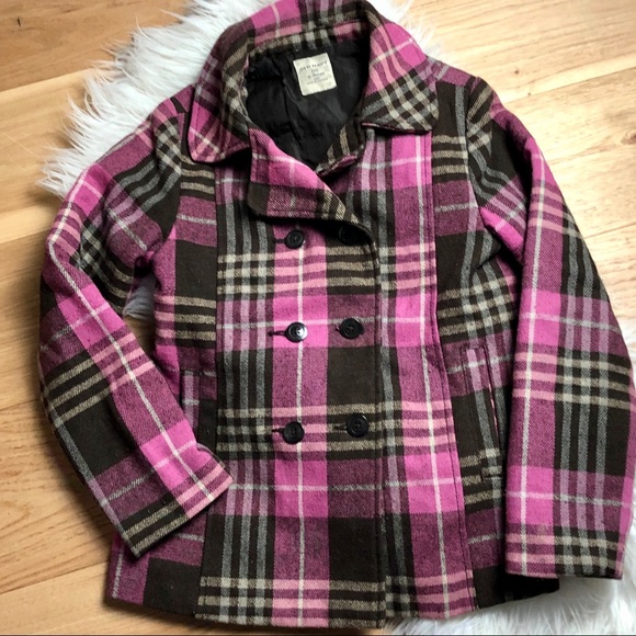 Old Navy Jackets & Blazers - Old Navy Pea Coat Pink Brown Fully Lined Warm